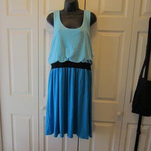 New Directions Racerback Turquoise &Aqua Blue Dress / Swimsuit Cover up sz XL